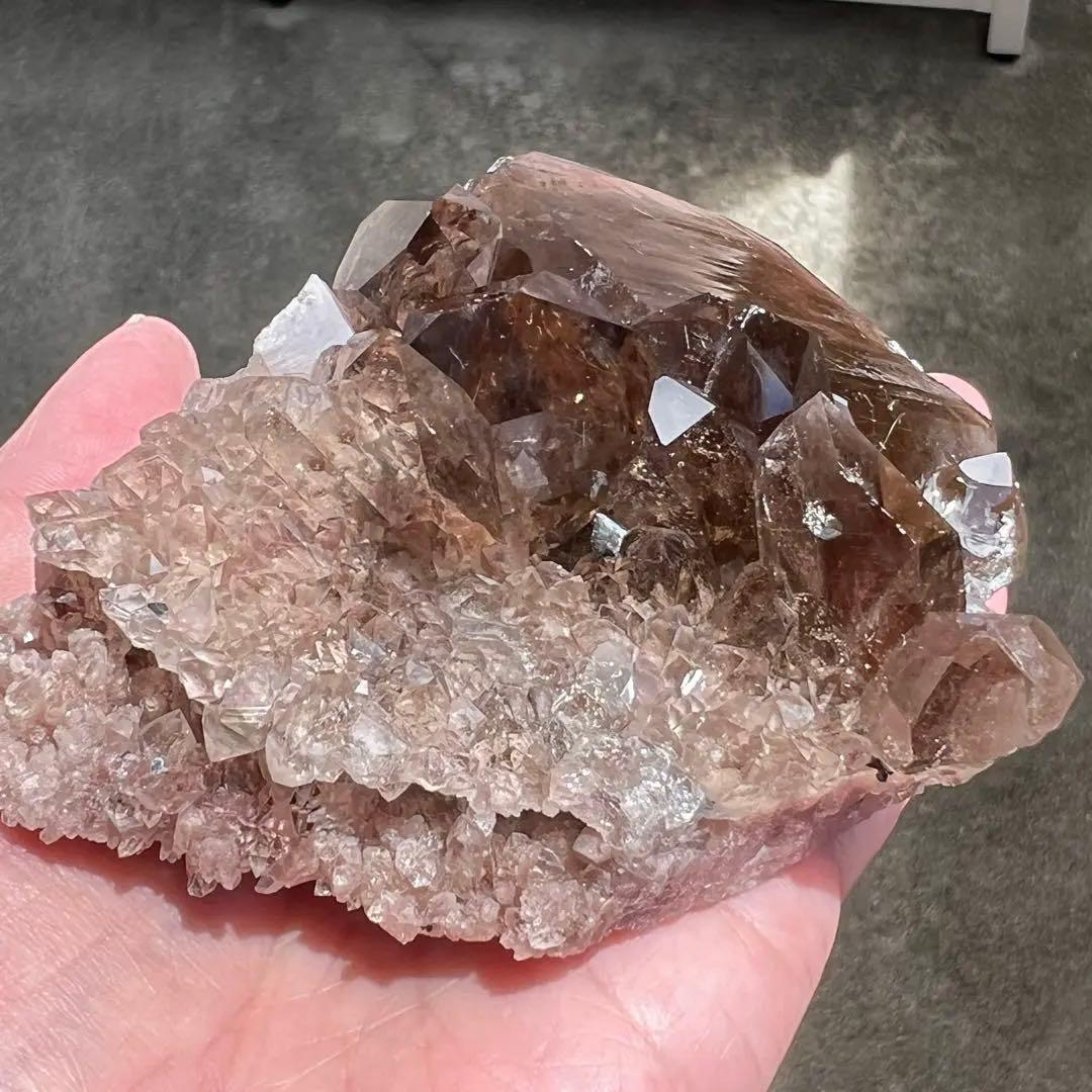 【ルチル内包】スモーキークォーツクラスター原石 天然石