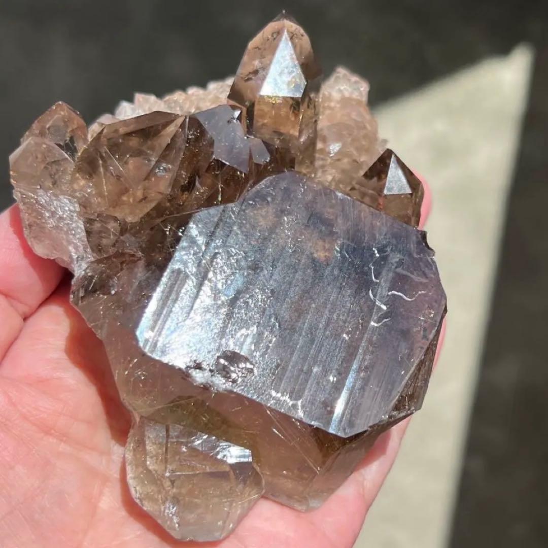 【ルチル内包】スモーキークォーツクラスター原石 天然石