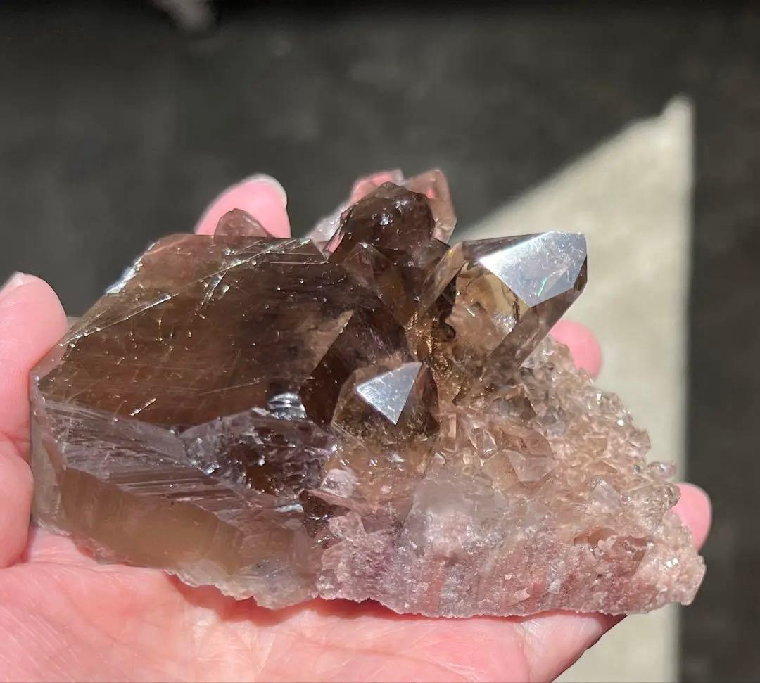 【ルチル内包】スモーキークォーツクラスター原石 天然石