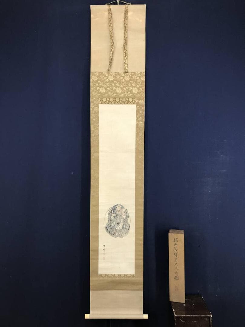 真作/横山清暉/大黒天図/福神図/人物図/掛軸☆宝船☆AH-769 - メルカリ