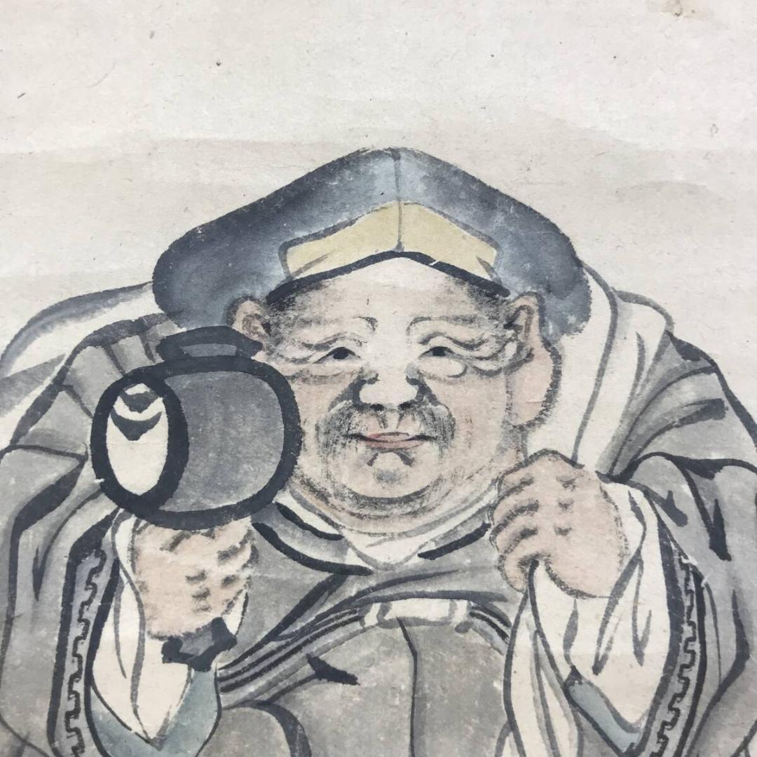 真作/横山清暉/大黒天図/福神図/人物図/掛軸☆宝船☆AH-769 - メルカリ