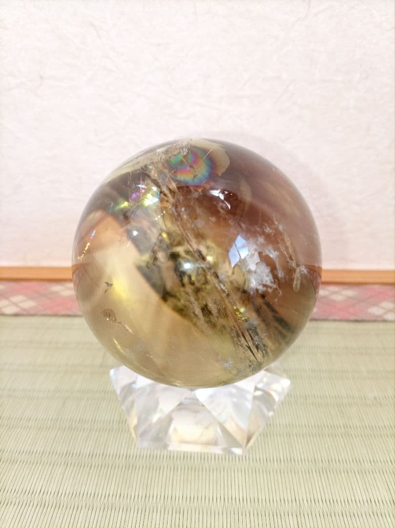 水晶丸玉　球体 置物　クリスタル　天然石 　パワーストーン