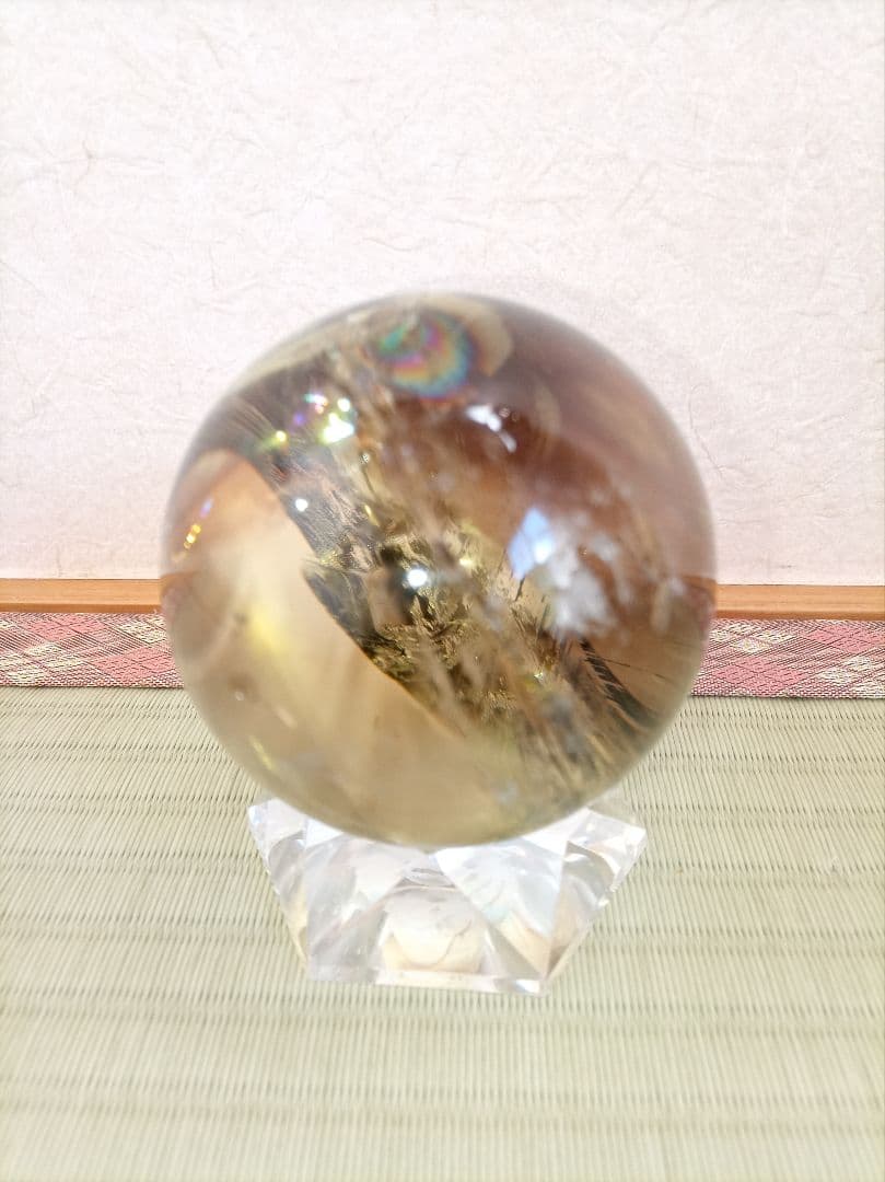 水晶丸玉　球体 置物　クリスタル　天然石 　パワーストーン