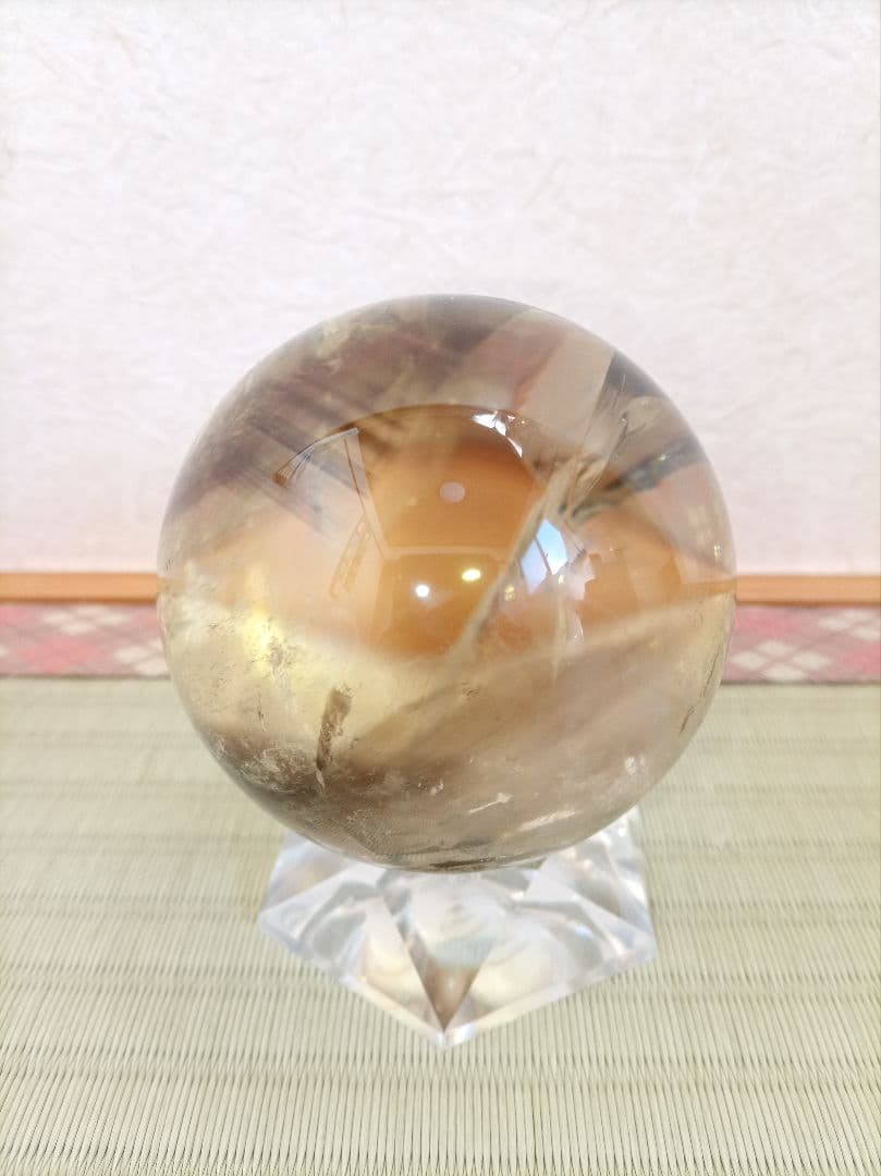 水晶丸玉　球体 置物　クリスタル　天然石 　パワーストーン