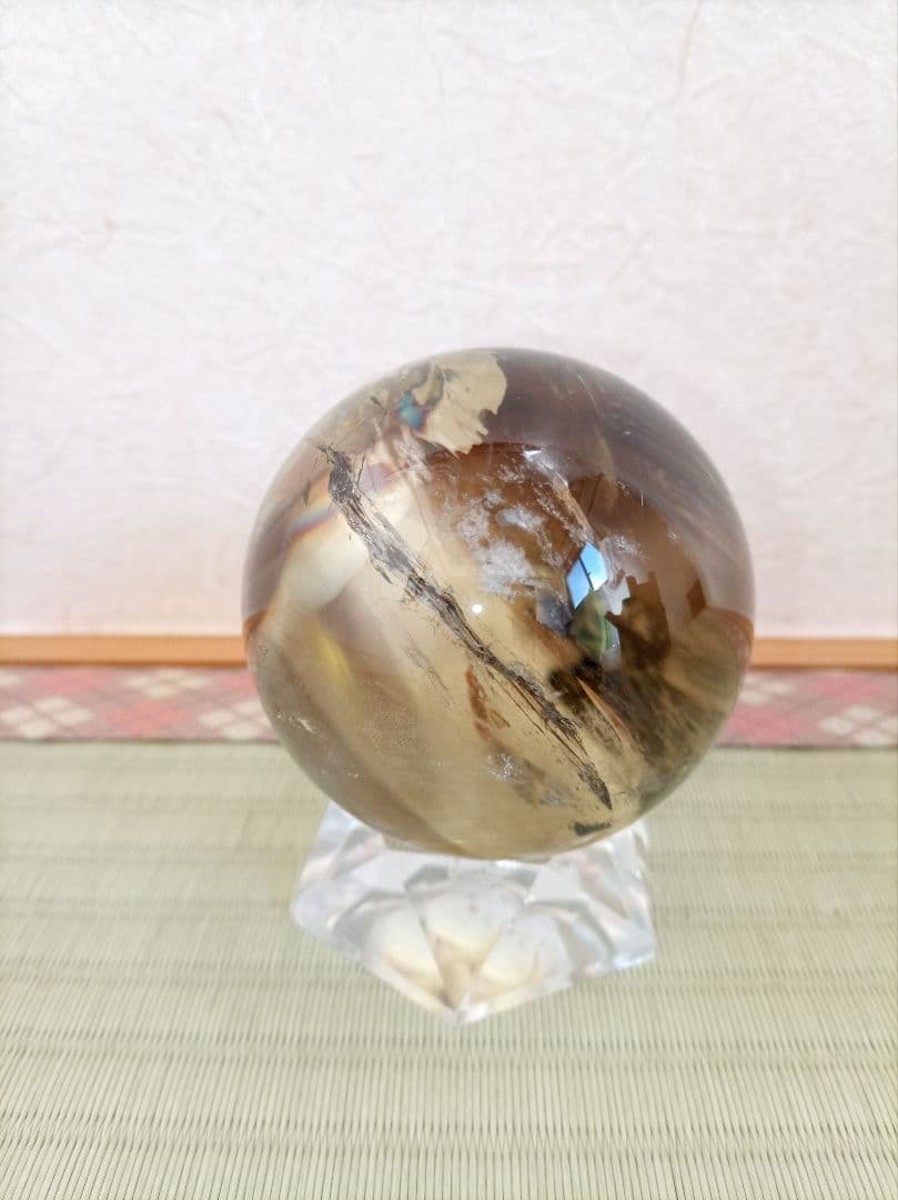 水晶丸玉　球体 置物　クリスタル　天然石 　パワーストーン