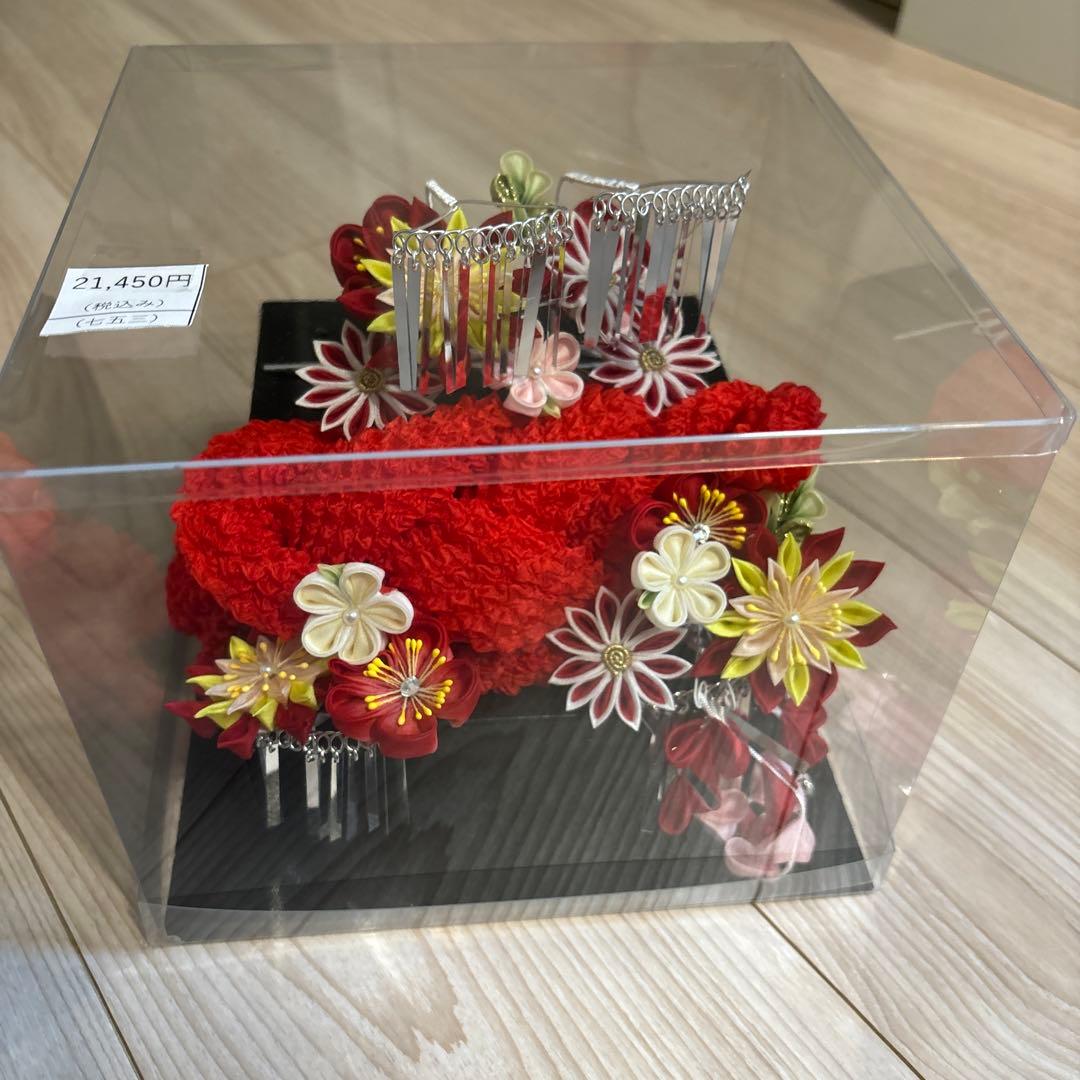 半額以下　一度のみ使用　七五三用 花飾り 7歳　かのこ