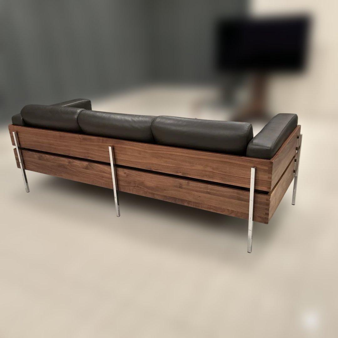 【美品】ESSENZA イタリア製本革ソファ（３人掛け）