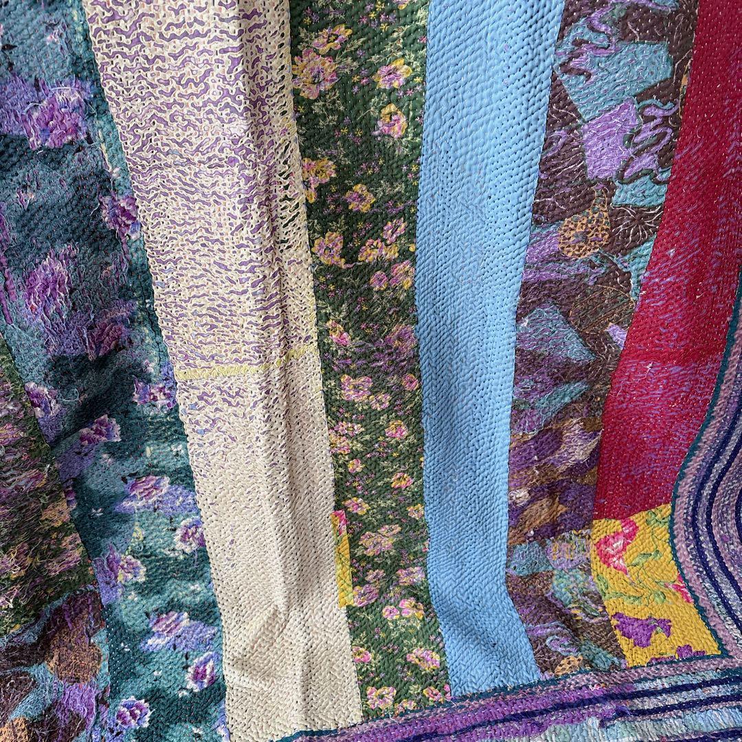 未使用＊ヴィンテージラリーキルト ノスタルジックパッチワーク マルチ