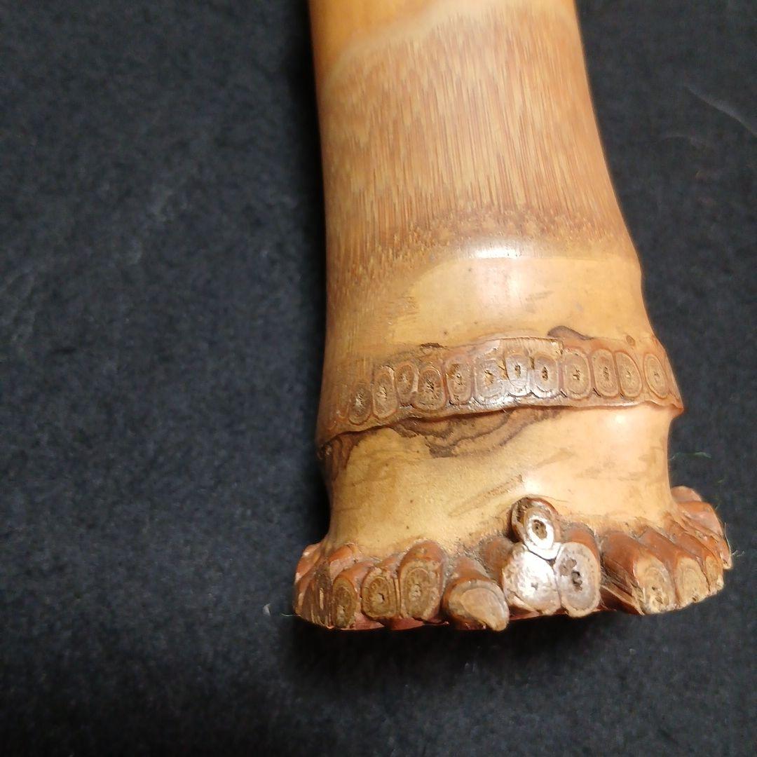 和楽器　尺八　本体 銘有　竹製 5穴　縦笛　和楽