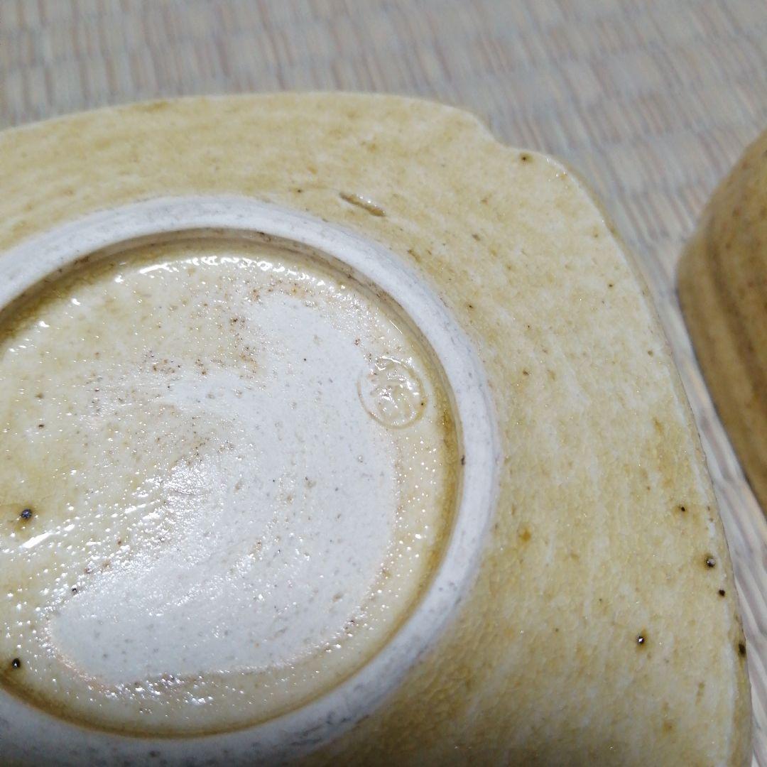 瀬戸焼　加藤丈助　黄瀬戸角向付　11客　大正〜昭和初期