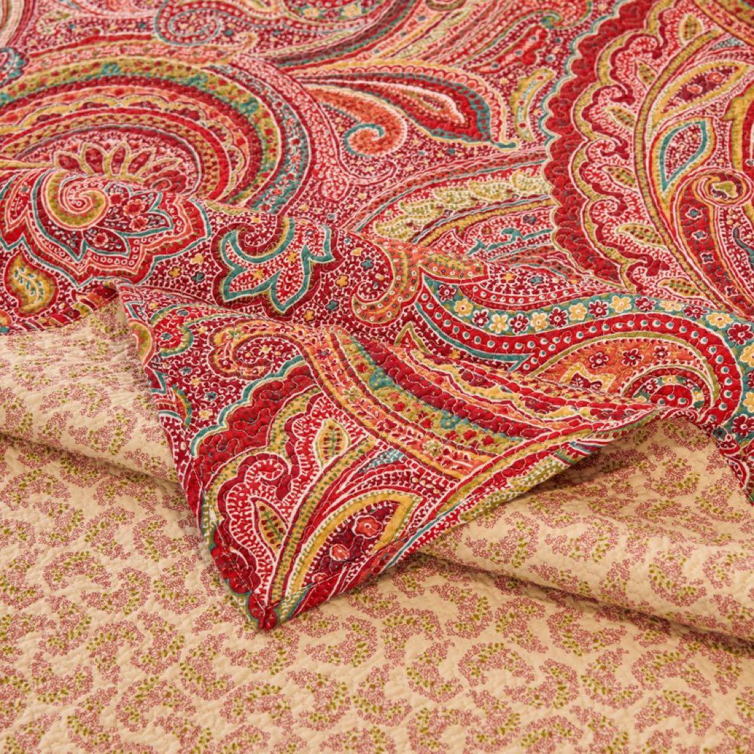 キルトベッドカバー3点セット綿マルチカバー キルティング PSLH02