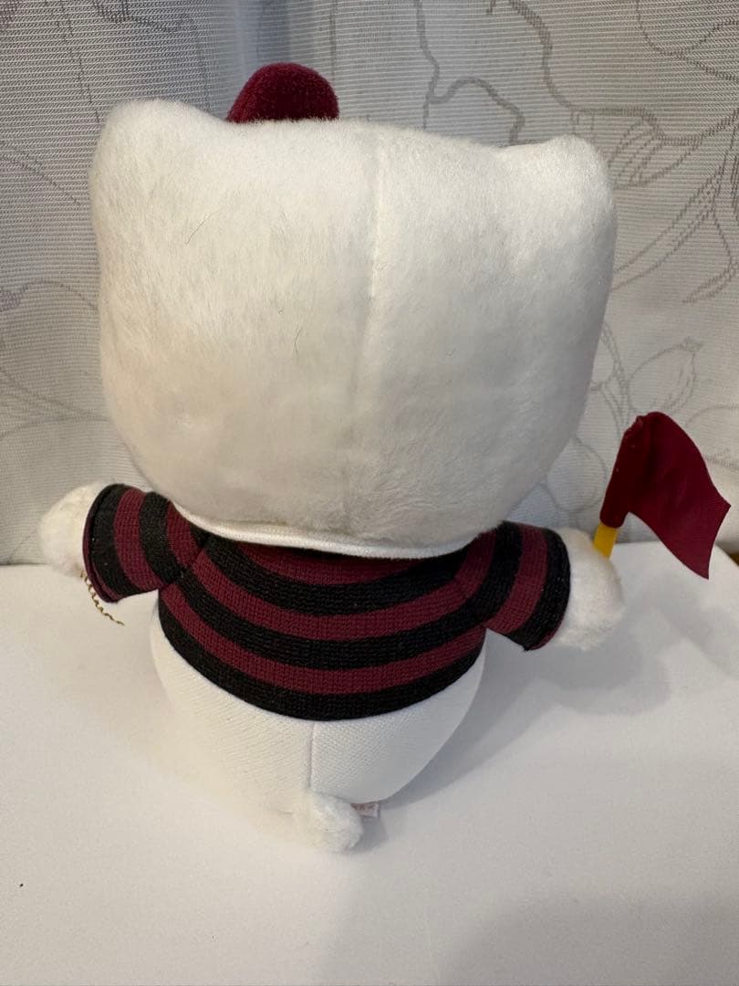 早稲田大学ラグビー部 ハローキティ ぬいぐるみ Wロゴ応援旗 2005年製