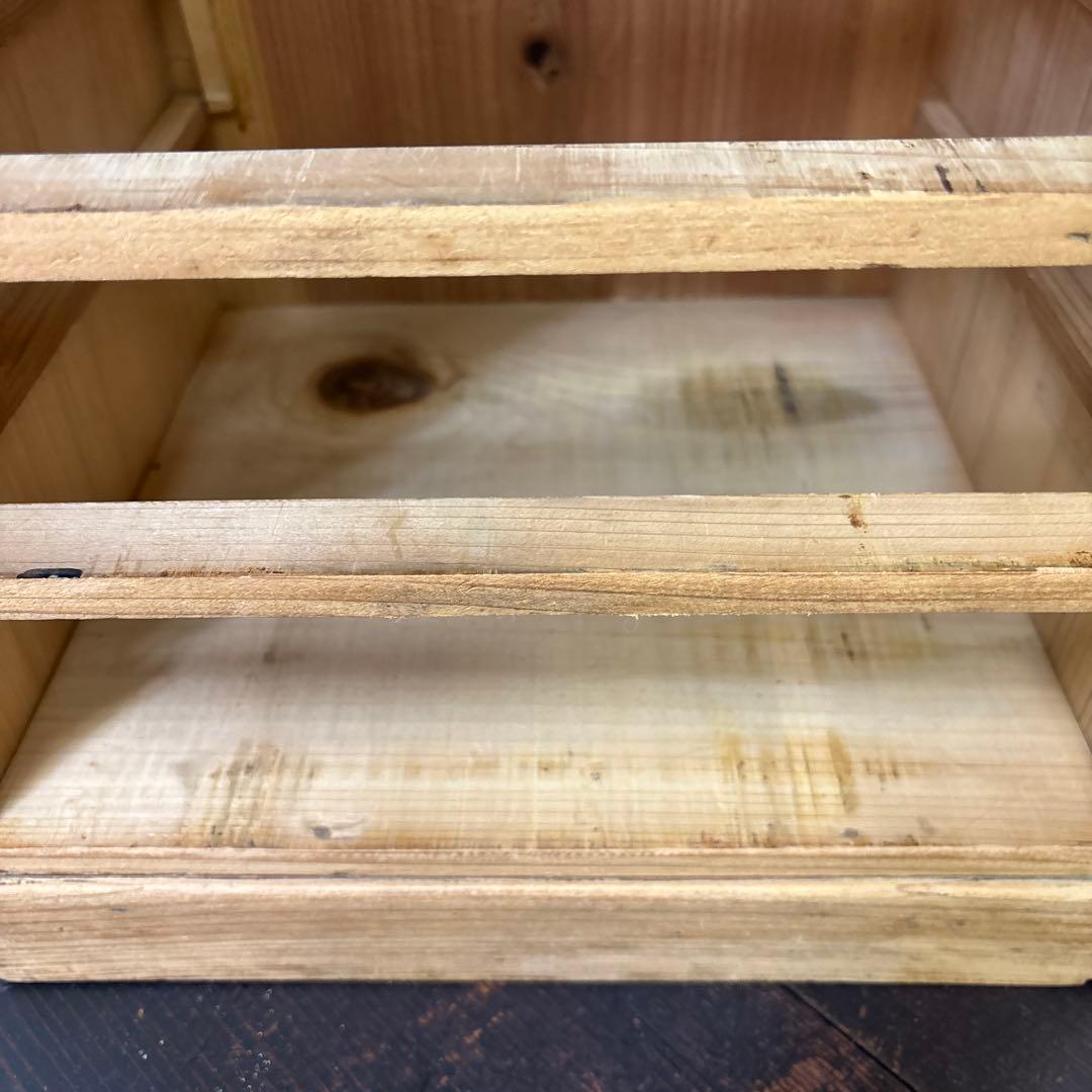 レトロ　木製5段引き出し収納 無垢材／アンティーク　古道具