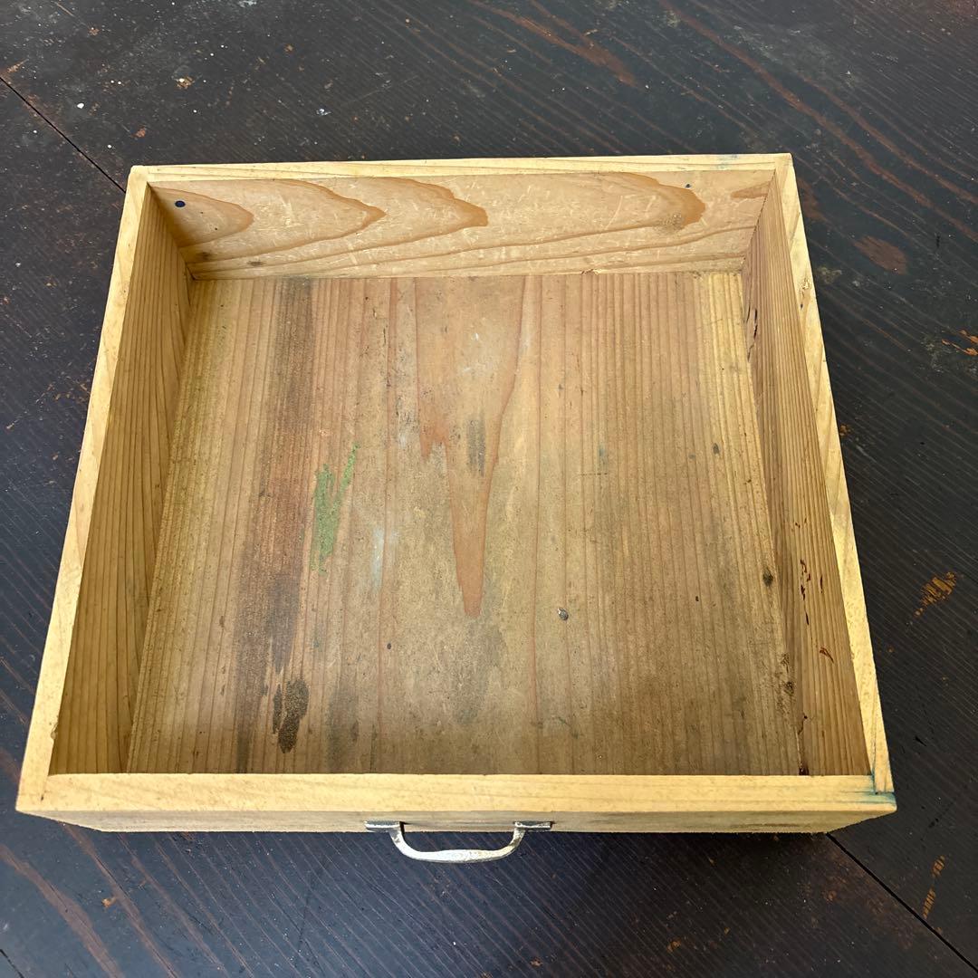 レトロ　木製5段引き出し収納 無垢材／アンティーク　古道具