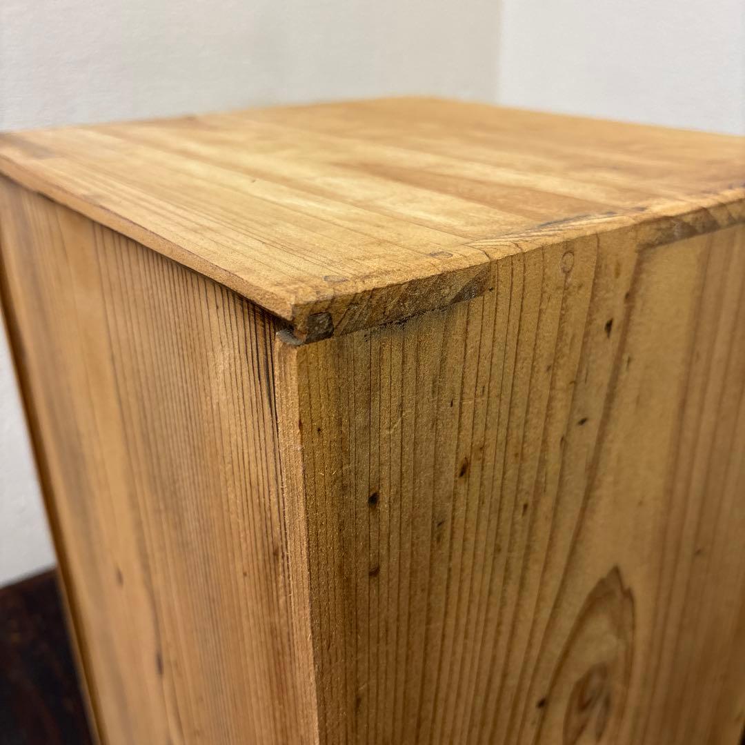 レトロ　木製5段引き出し収納 無垢材／アンティーク　古道具