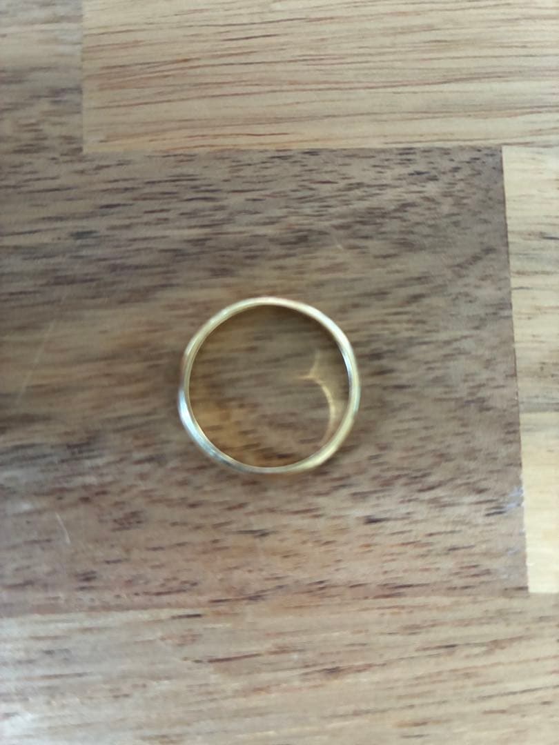 K18 17号 甲丸リング 2.9g 刻印あり