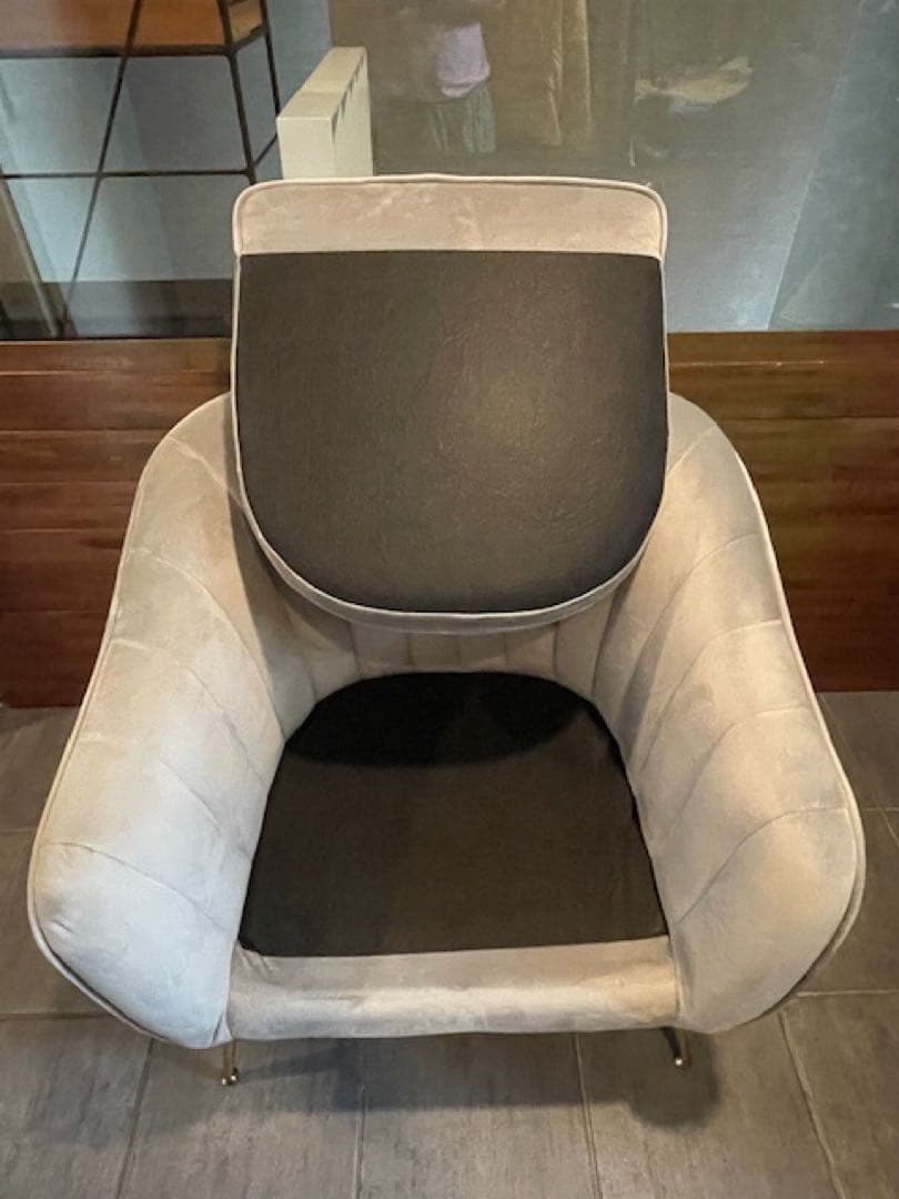 超美品■Altrobene 1P/1人掛け シングルソファー ベルベットチェア