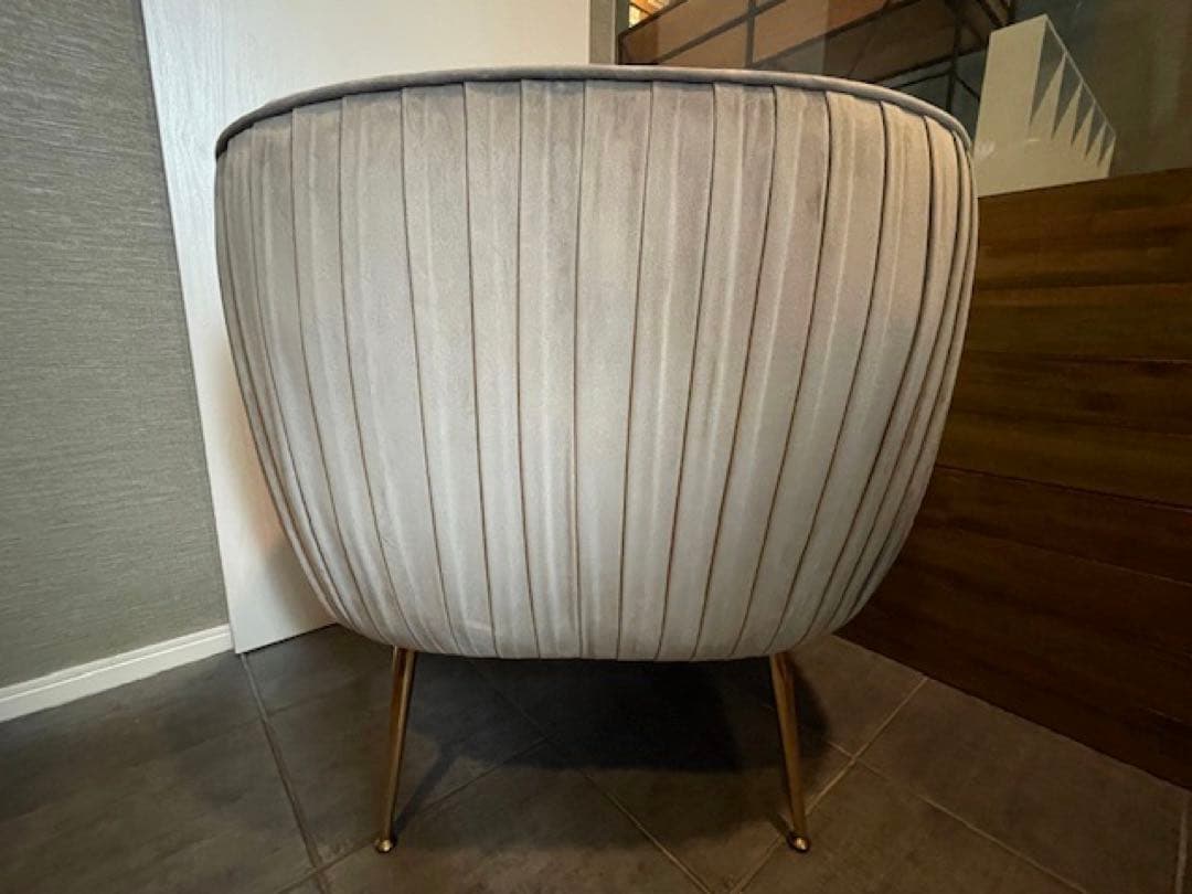 超美品■Altrobene 1P/1人掛け シングルソファー ベルベットチェア