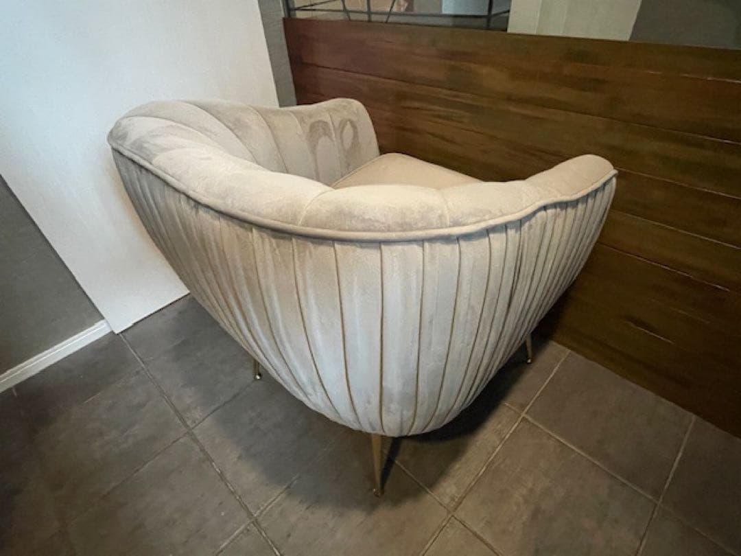 超美品■Altrobene 1P/1人掛け シングルソファー ベルベットチェア