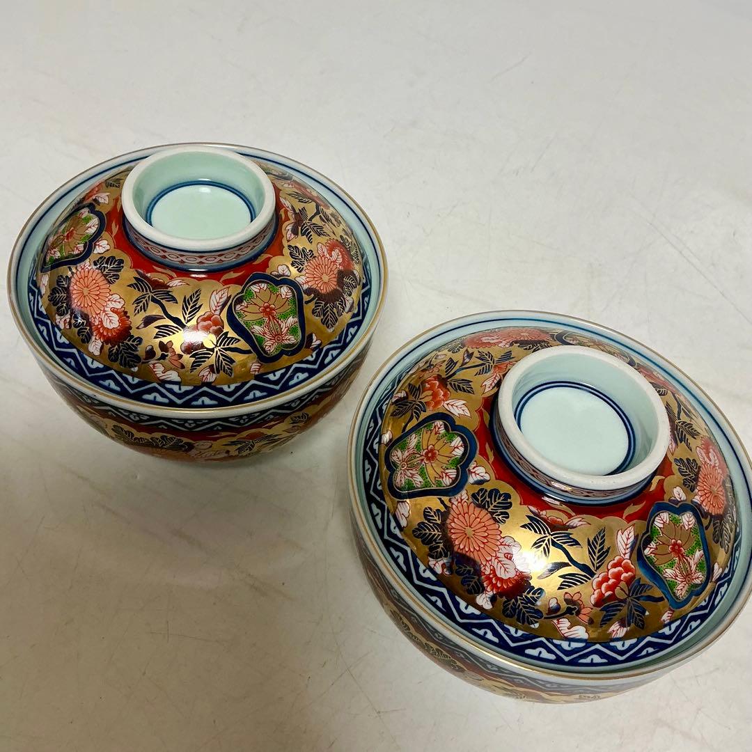 其泉窯　昭和年製　極錦金彩古伊万里　蓋付き丼ぶり　蓋物　賞美堂　日肥 セット