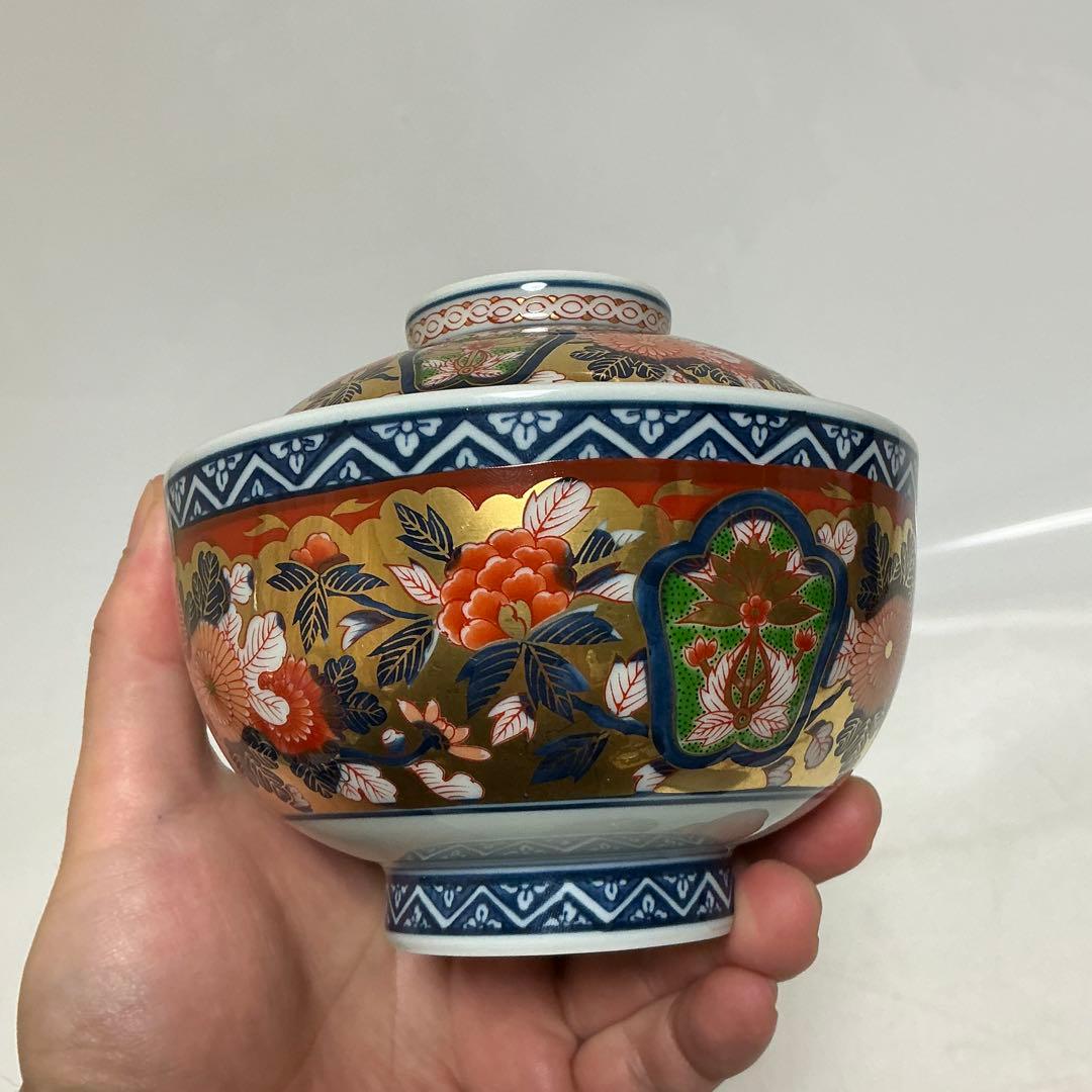 其泉窯　昭和年製　極錦金彩古伊万里　蓋付き丼ぶり　蓋物　賞美堂　日肥 セット