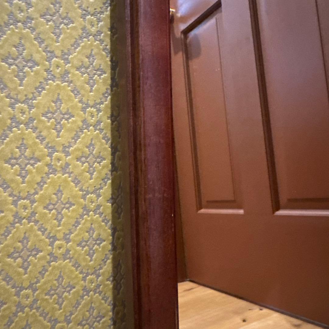 イタリア製 チーク材 ウォールミラー 壁掛け鏡 アンティーク ヴィンテージ