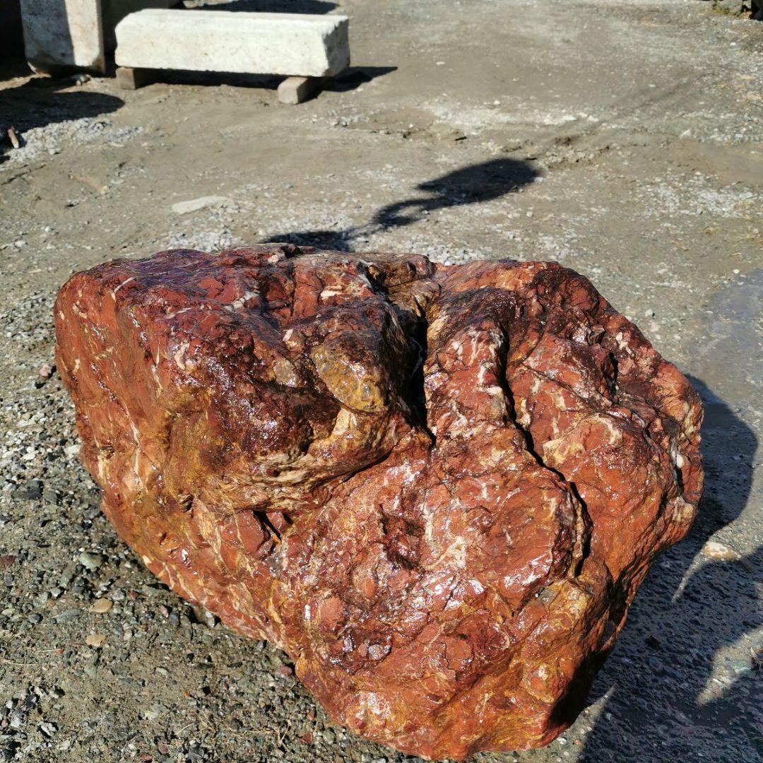 紅加茂石　117キロ　庭石　石　鑑賞石　庭　ガーデニング　置物　オブジェ