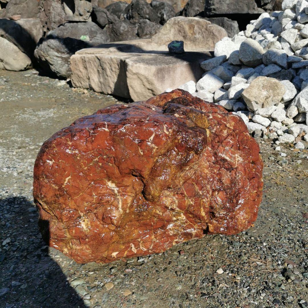 紅加茂石　117キロ　庭石　石　鑑賞石　庭　ガーデニング　置物　オブジェ
