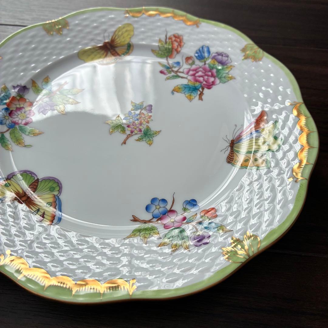 ヘレンド ヴィクトリアブーケ 皿 19cm 2枚セット