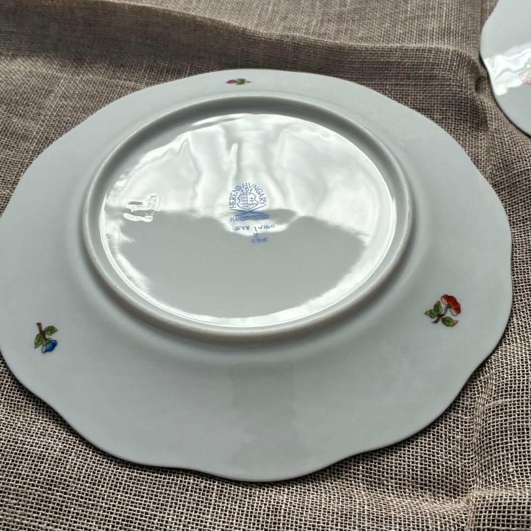 ヘレンド ヴィクトリアブーケ 皿 19cm 2枚セット