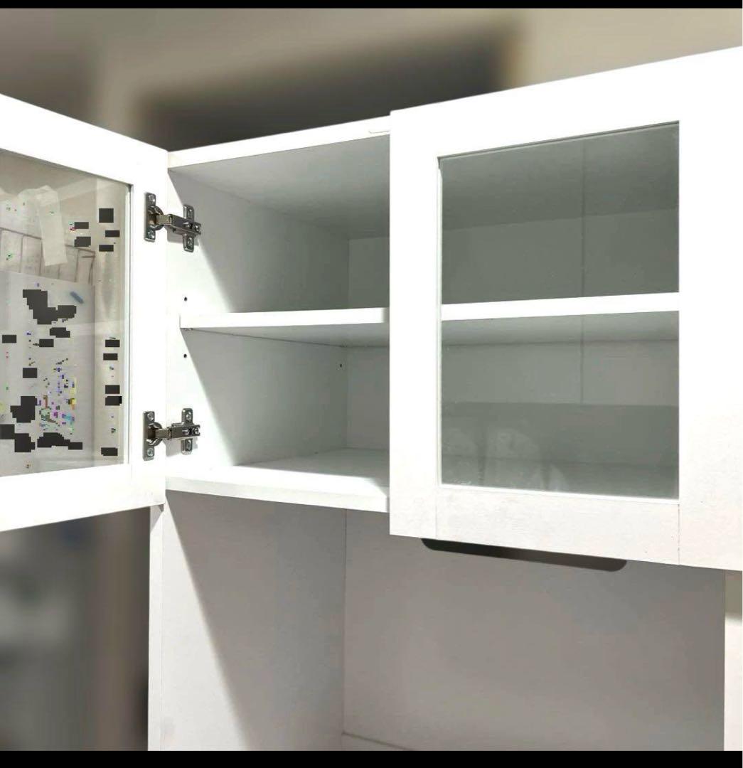 【LOWYA】キッチンラック　レンジ台食器棚