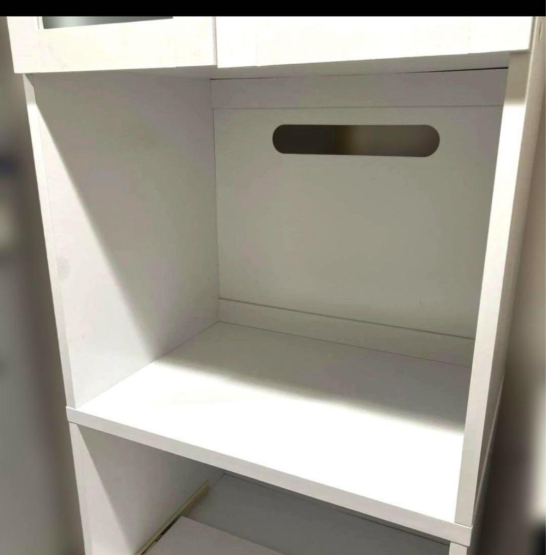 【LOWYA】キッチンラック　レンジ台食器棚