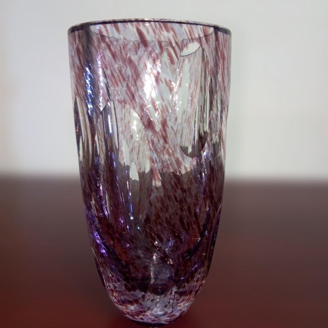 ☆未使用☆ KAMAYギャラリー ガラス フラワーポット 手作りガラス花瓶