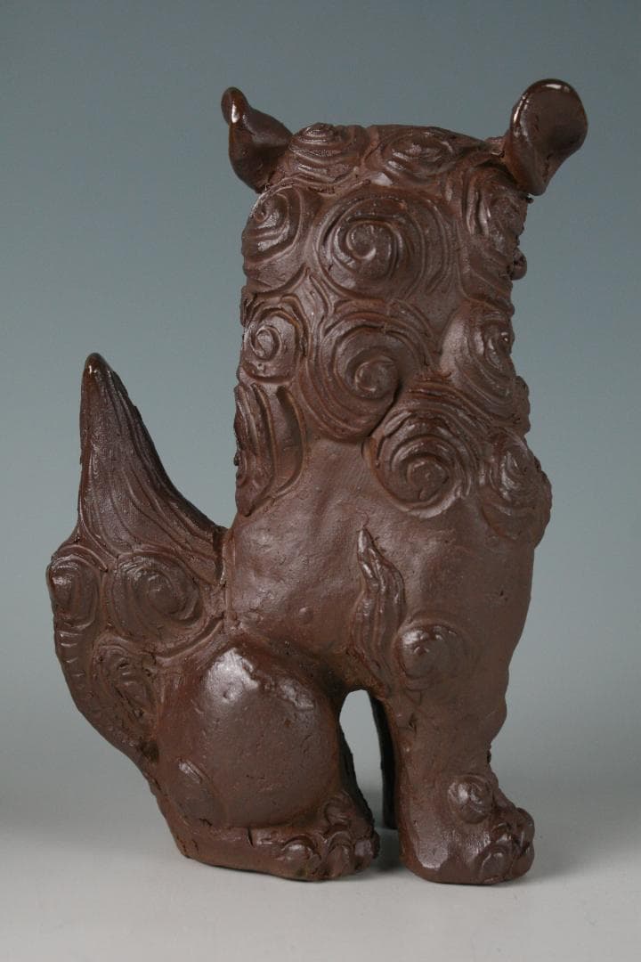 人間国宝一門 金城敏徳 作 南蛮焼〆立シーサー（大）1対 - メルカリ