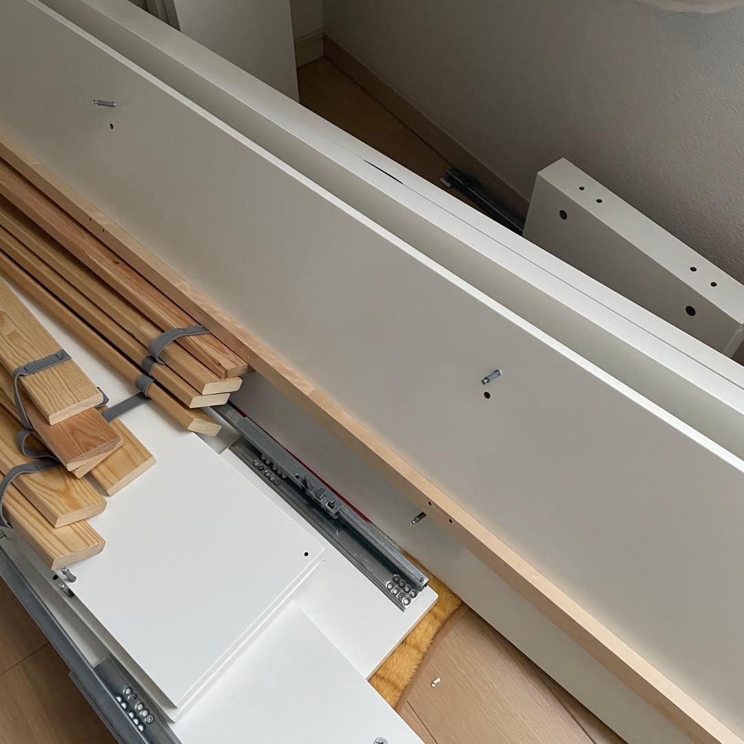 IKEA NOLDLI セミダブルベッドフレーム 引き出し付き　大阪市内引取希望