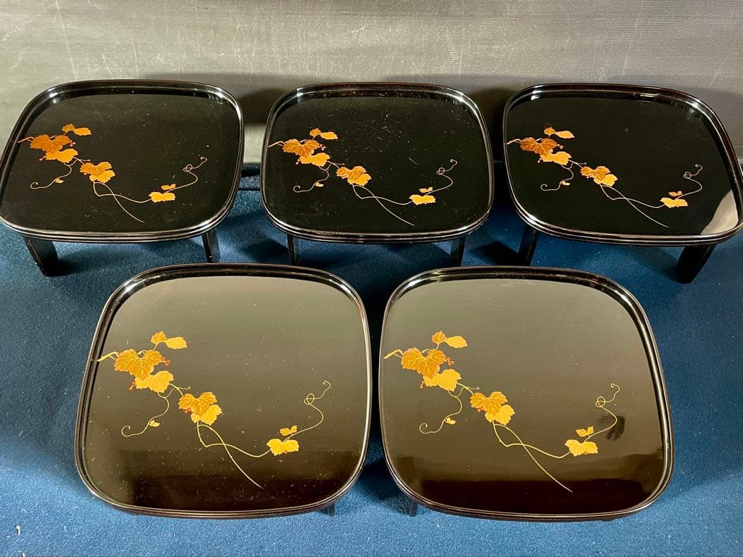 割引❣️「母」 輪島塗 蔦蒔絵 轡形 本膳 10客 大向高洲堂 共