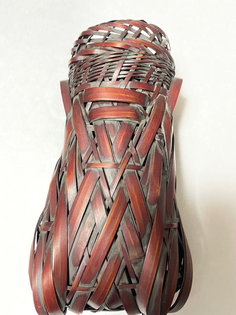 値下げ‼️ 竹花入 ‼️竹山作 ‼️竹製 蝉籠 花入 花籠 竹編 竹籠 掛花入 茶道具