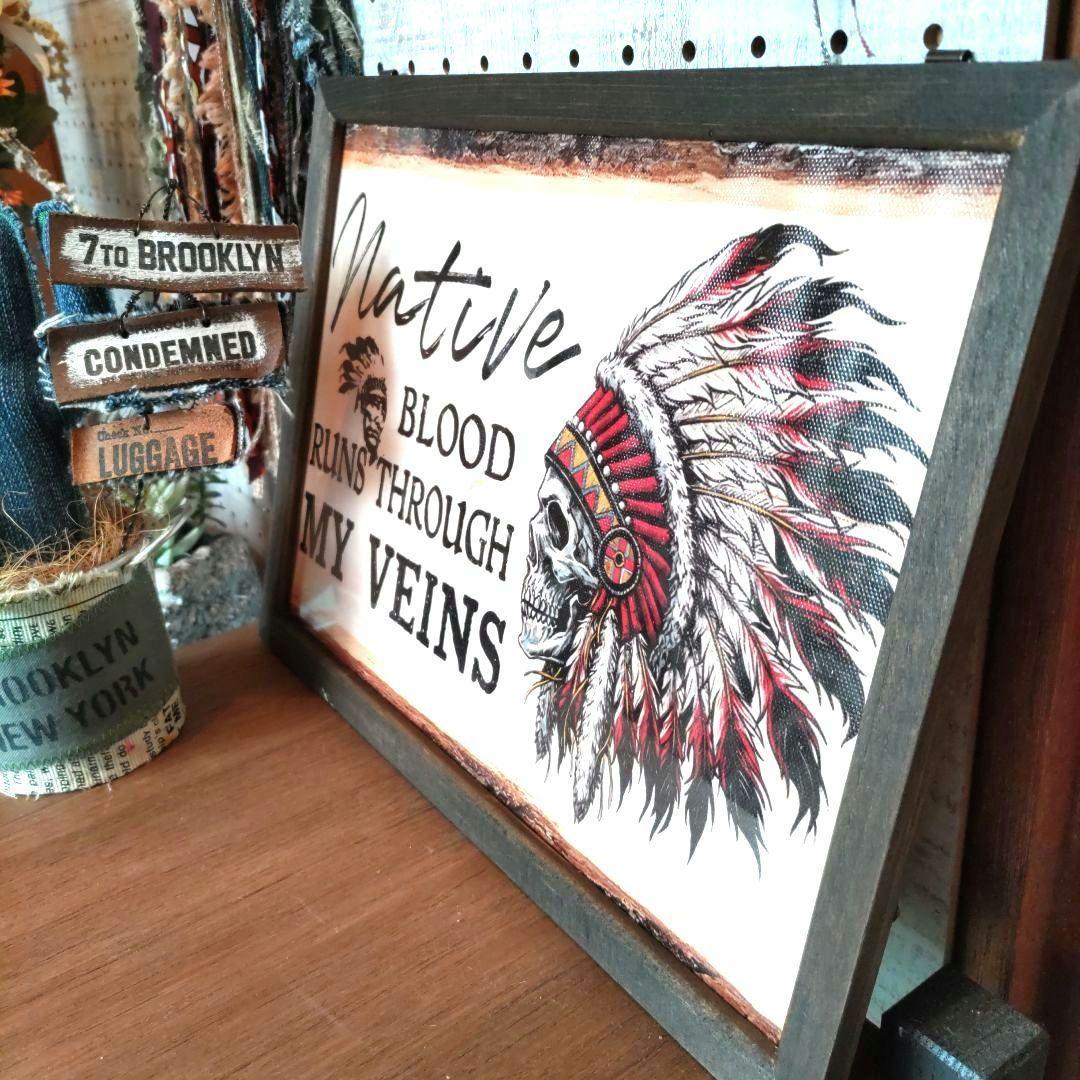 ネイティブアメリカン➳インディアンスカル壁掛け✨