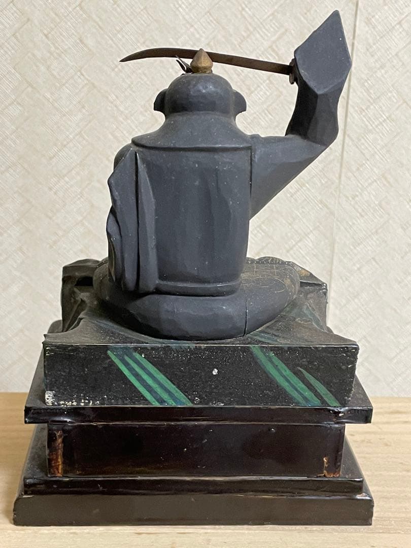 ☆極上時代彫り☆妙見菩薩/木彫/木造/金泥/玉眼/仏像/置物/武士/仏教