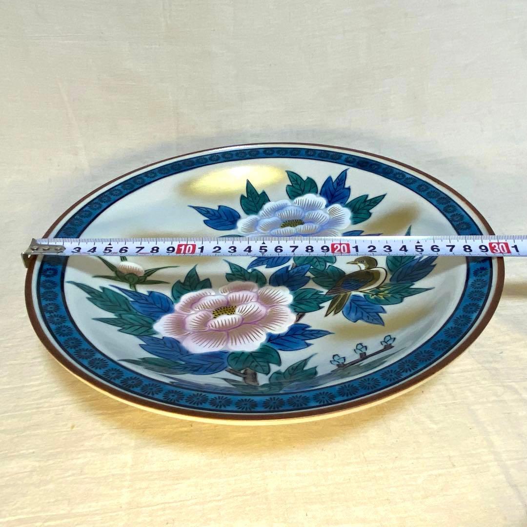 九谷焼　皿　飾皿　松山　金襴手　金彩　共箱⑨