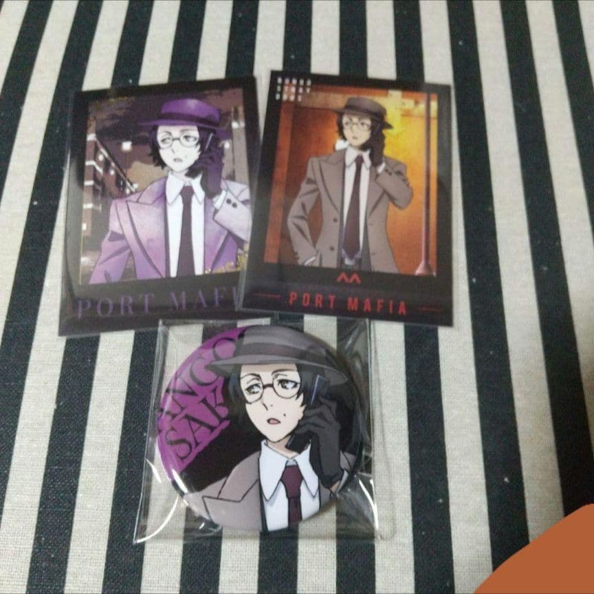 文スト 坂口安吾 フォルム風カード 缶バッジ マルイ ポートマフィア