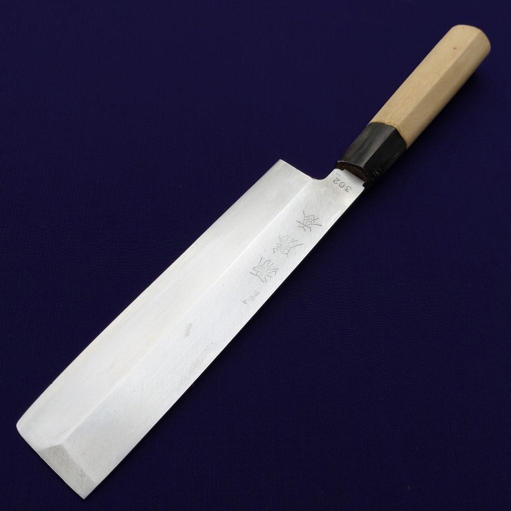 薄刃包丁 源勝秀 刃長約168㎜ 片刃 和包丁 水牛桂 庖丁 刃物 《0254》
