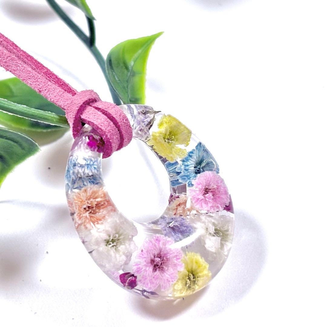 A26-070 レジンネックレス(かすみ草)トロピカル①Premium