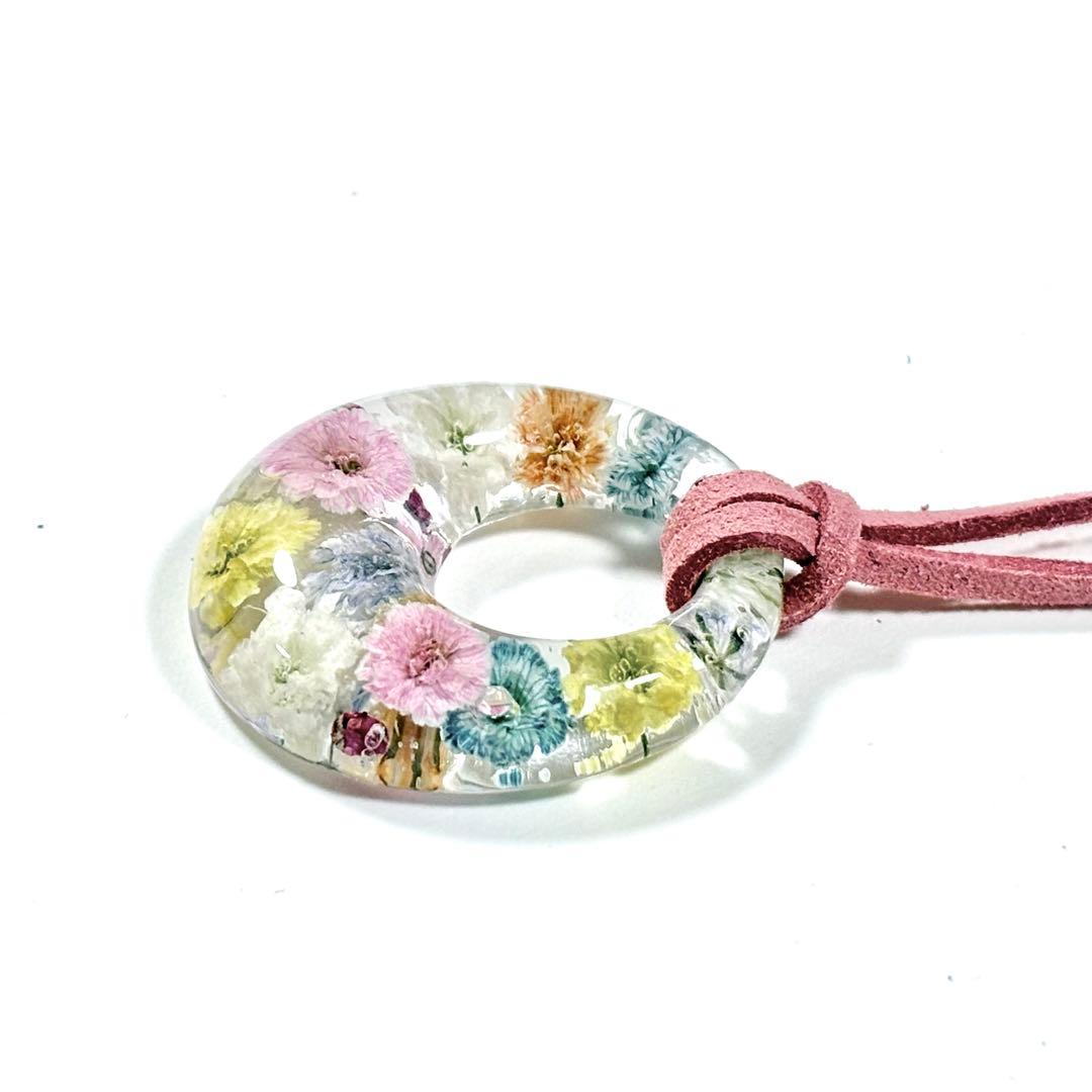 A26-070 レジンネックレス(かすみ草)トロピカル①Premium