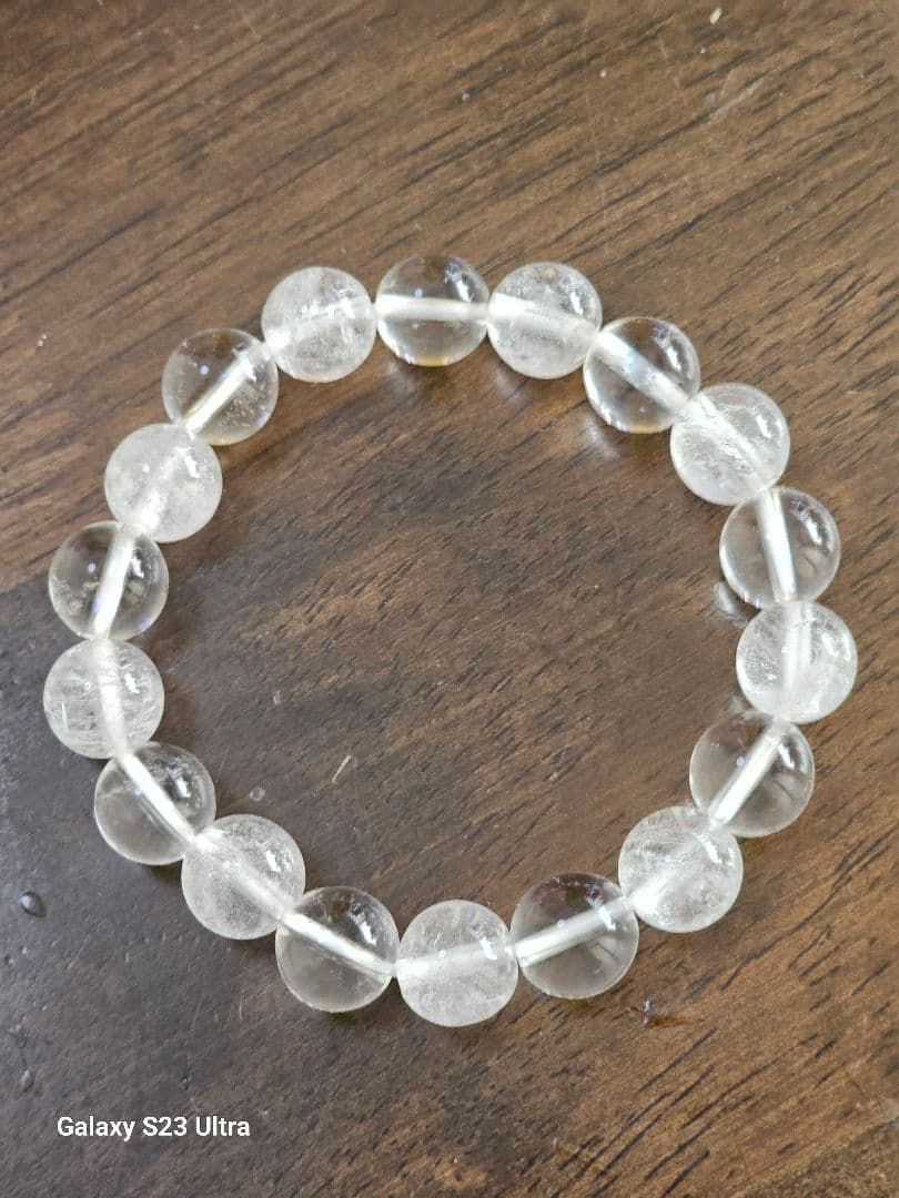 黒平産１０mm水晶１８玉ブレスレット