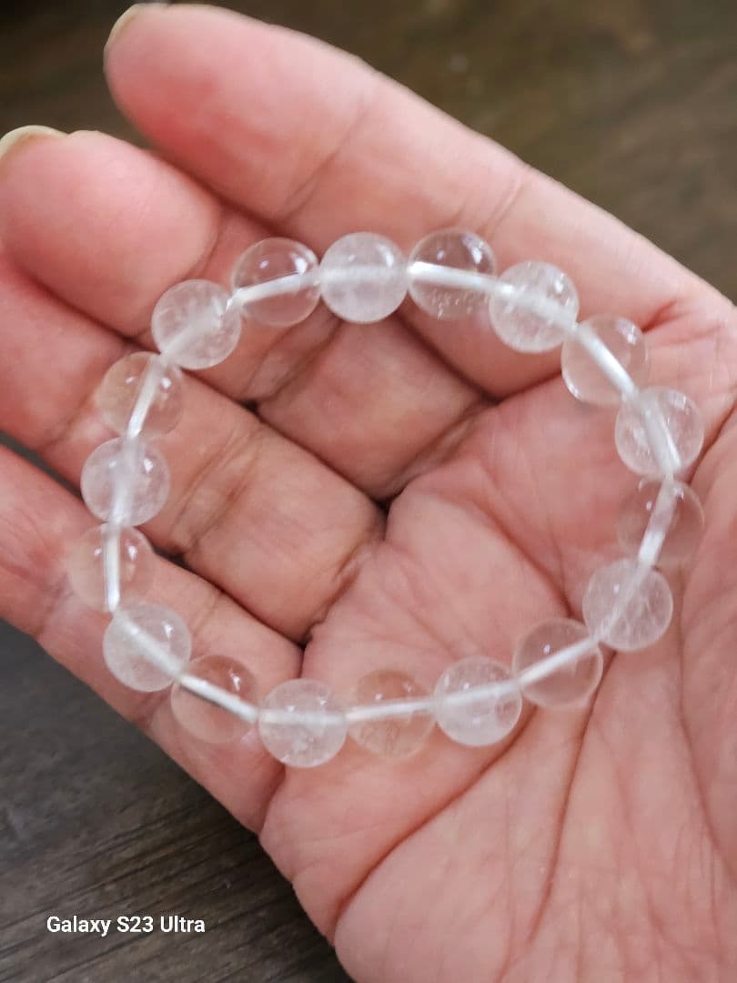 黒平産１０mm水晶１８玉ブレスレット