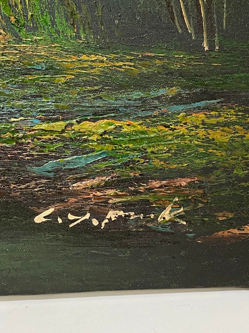 3-3302 風景画 油絵 絵画 油彩画 肉筆 美術 アンティーク 額縁無 油彩