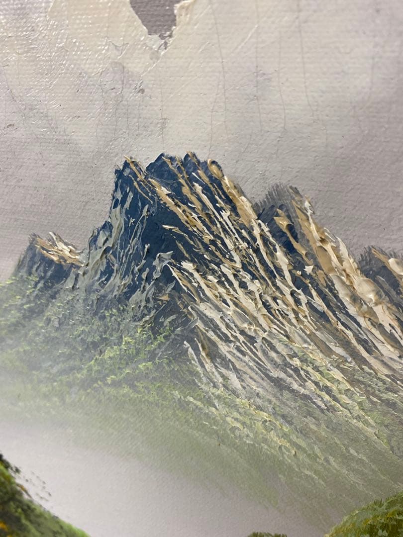 3-3302 風景画 油絵 絵画 油彩画 肉筆 美術 アンティーク 額縁無 油彩