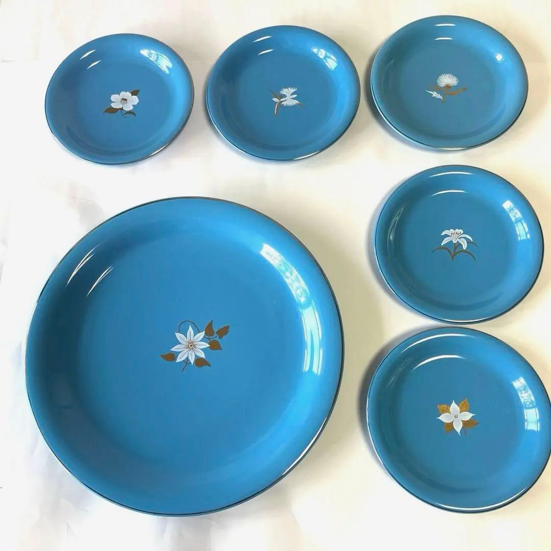 橘吉 たち吉 ( 水色)大皿1枚・銘々皿5枚 - メルカリ