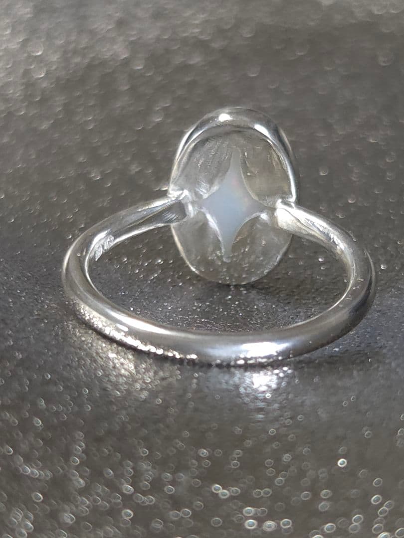 エチオピア産無処理オパール × SV950 ハンドメイドリング 13号